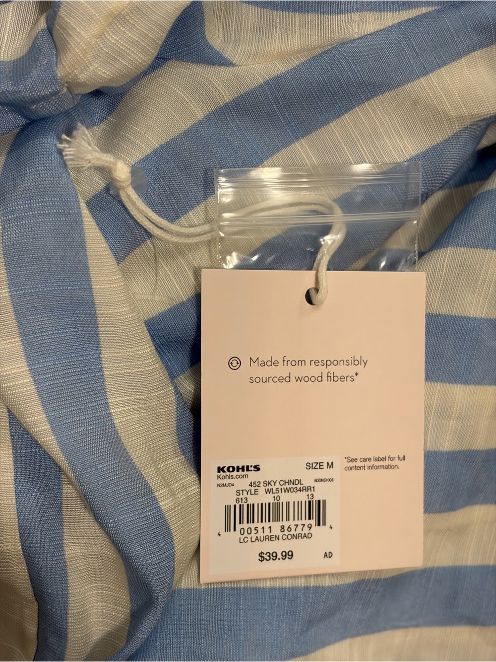 New LC Lauren Conrad henley puff sleeve peasant top - Picture 4 of 4